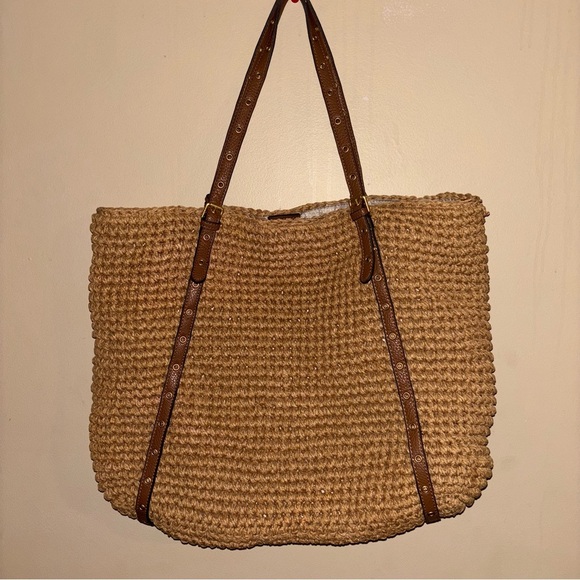Lauren Ralph Lauren Straw Hayden Tote - Picture 9 of 15
